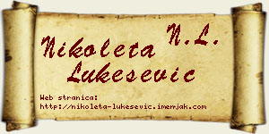 Nikoleta Lukešević vizit kartica